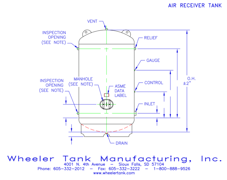 Air Receiver Tanks Wheeler Tank Manufacturing